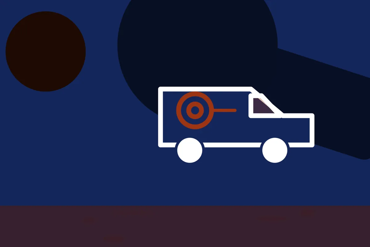 Illustration of a service van