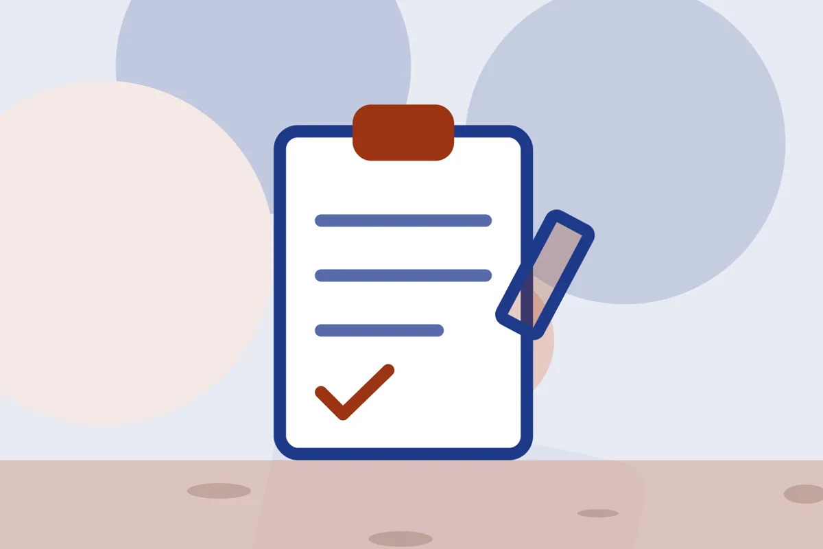 Illustration of an estimate clipboard