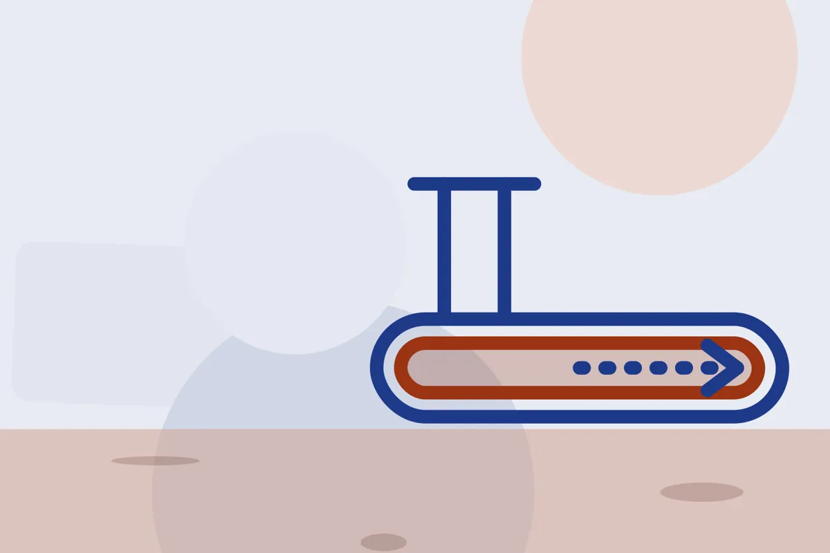 Illustration of a liner sliding through a sewer pipe